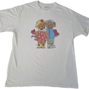 Vintage 90s Teddy Bears In Love T-Shirt Size XL Single Stitch Valentines Cute